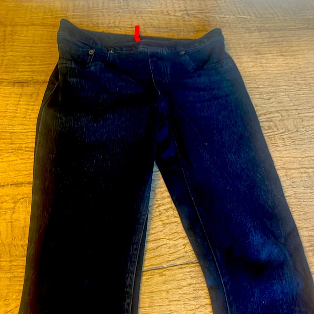 Spanx dark blue Jean leggings